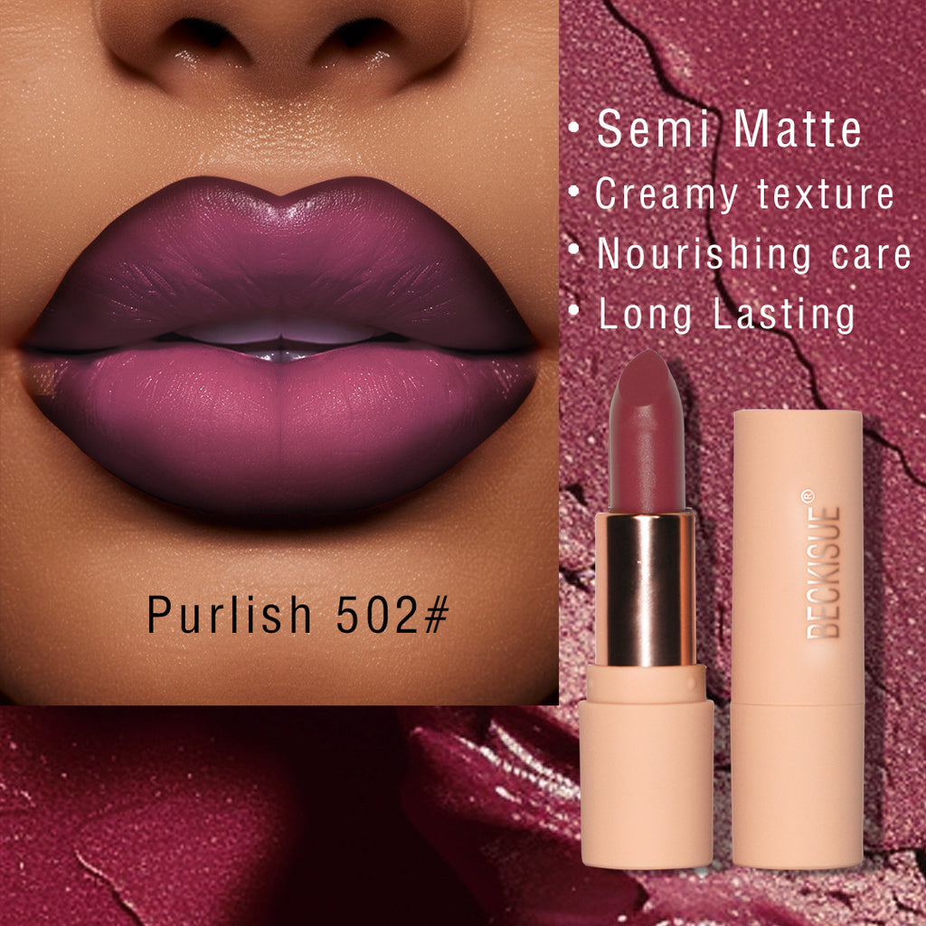 Labial Nude Semimate | Color Natural de Larga Duración | Labios Perfectos Todo el Día