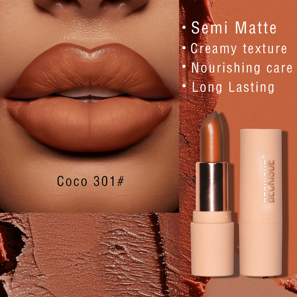 Labial Nude Semimate | Color Natural de Larga Duración | Labios Perfectos Todo el Día