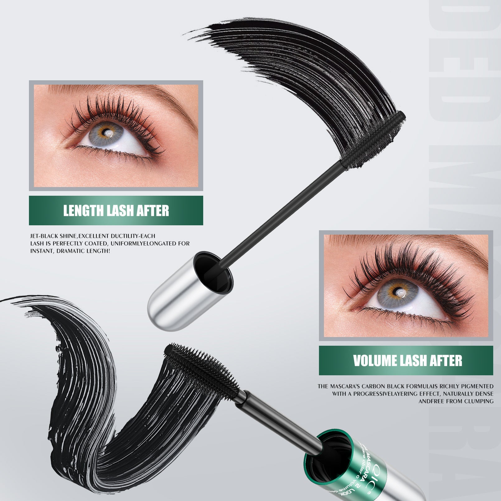 Mascara de pesta�a waterproof- Qic