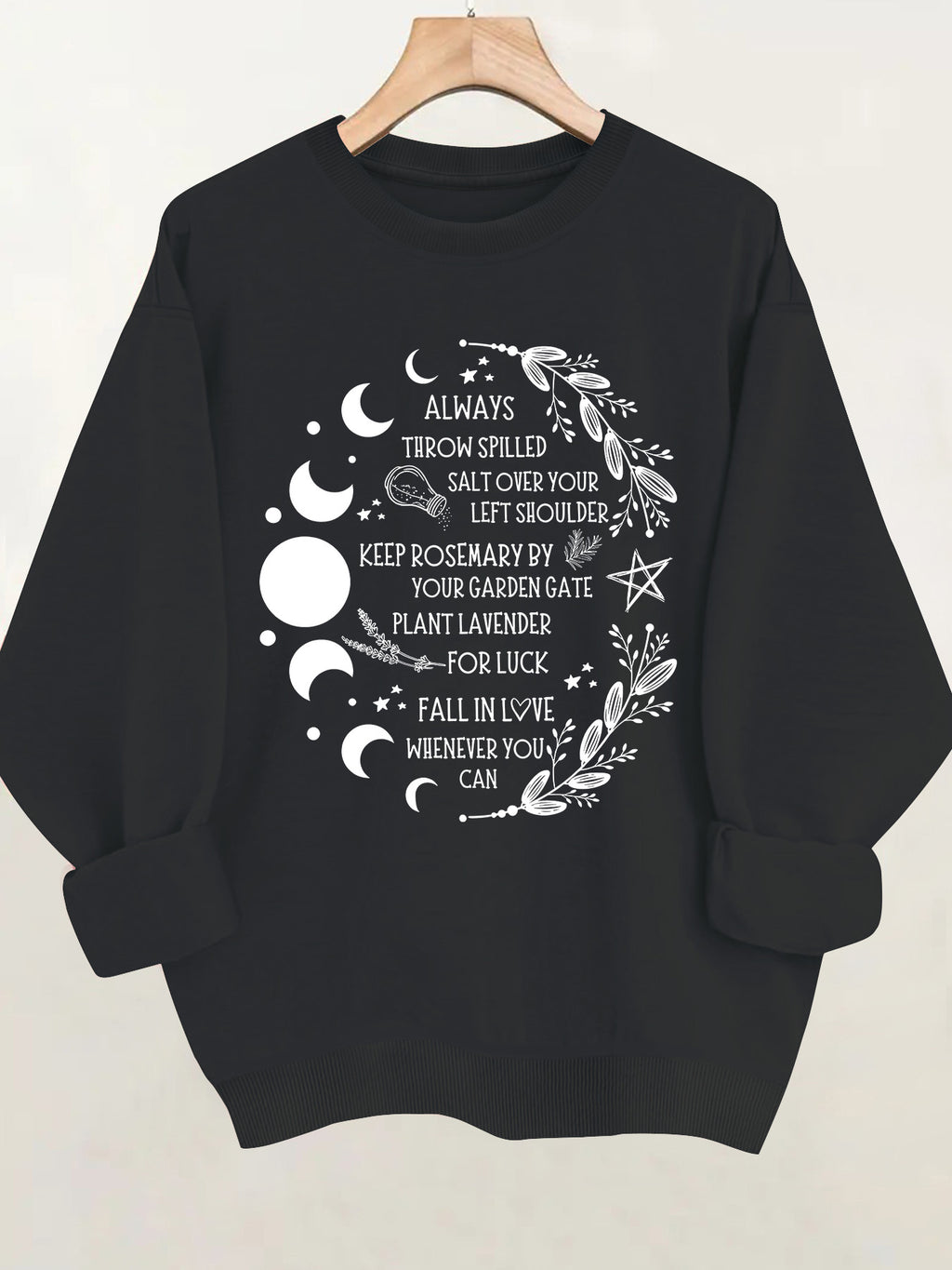 Round neck fleece hoodie