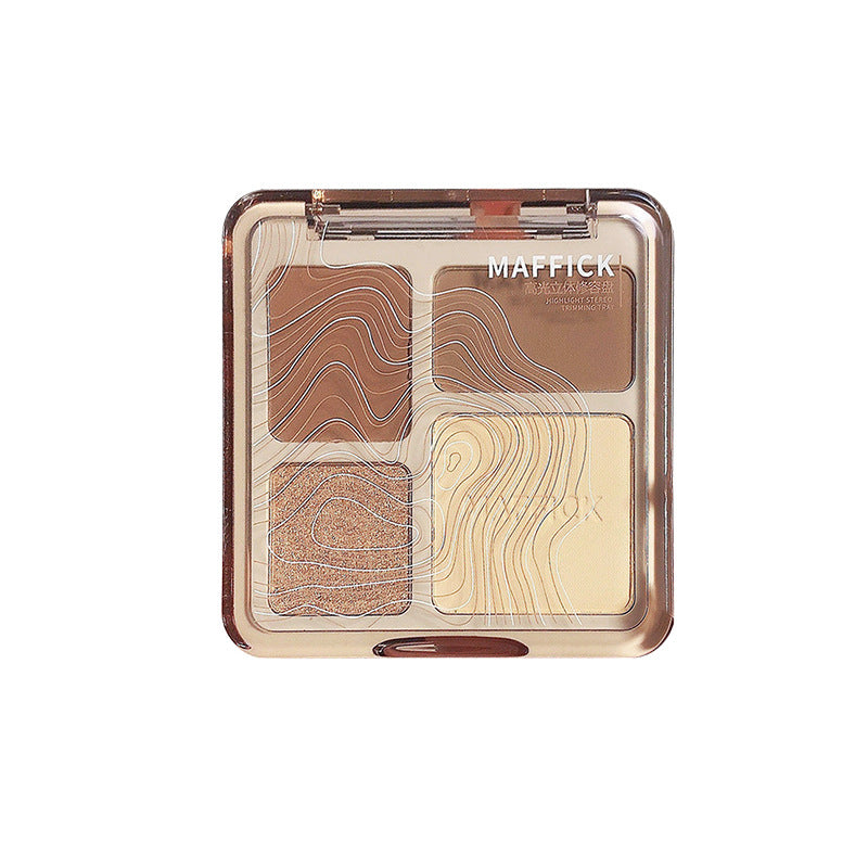 Paleta de 4 Colores de Sombra de Ojos | Acabados Mate y Brillante | Maquillaje Profesional al Alcance de Todos