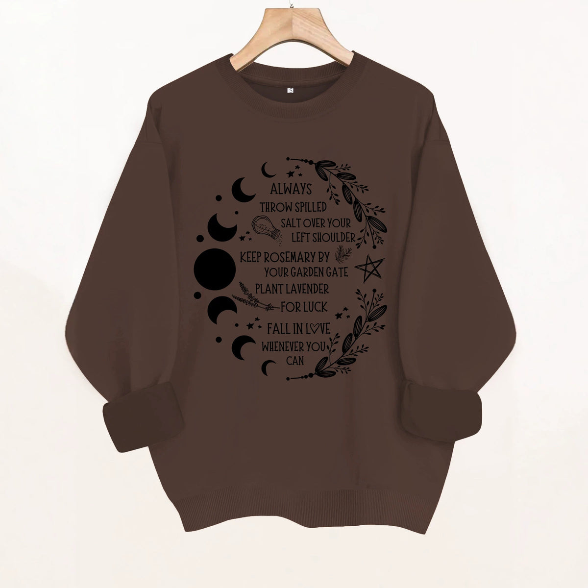 Round neck fleece hoodie