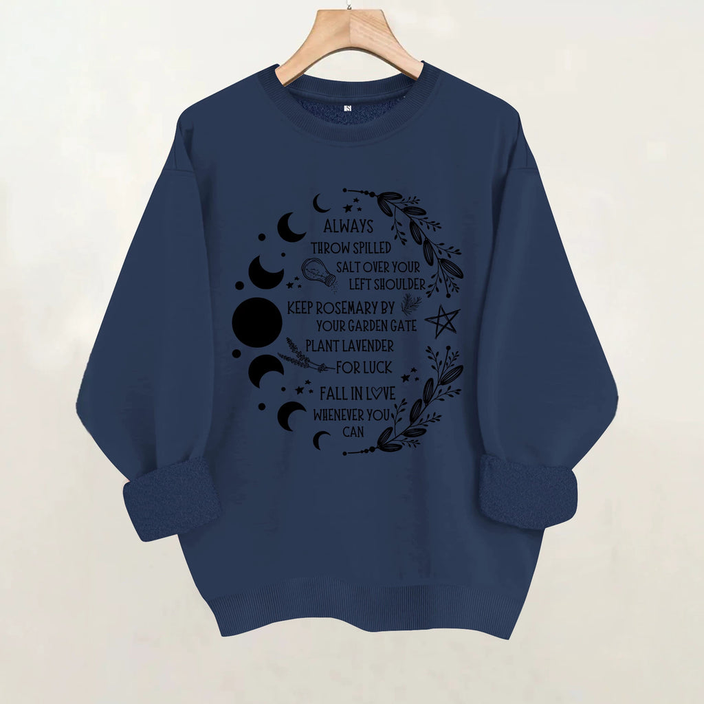 Round neck fleece hoodie