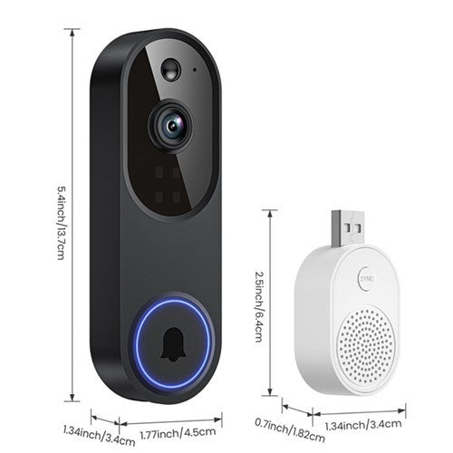 Timbre con cámara inteligente inalámbrico