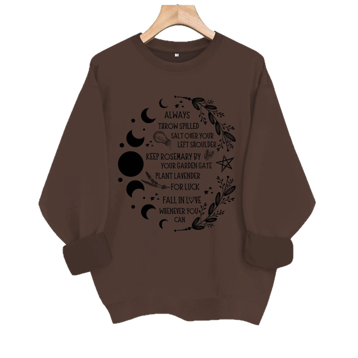Round neck fleece hoodie