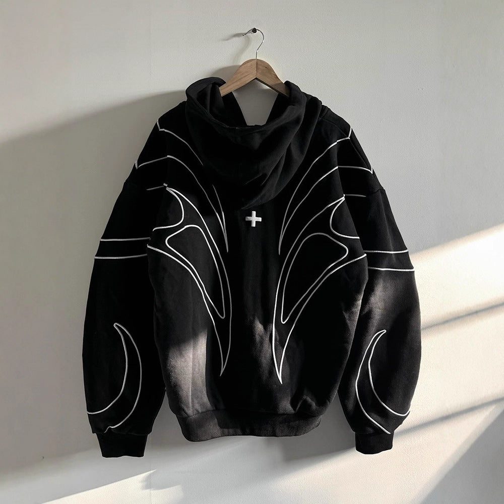 Sudadera tipo cardigan holgada y elegante
