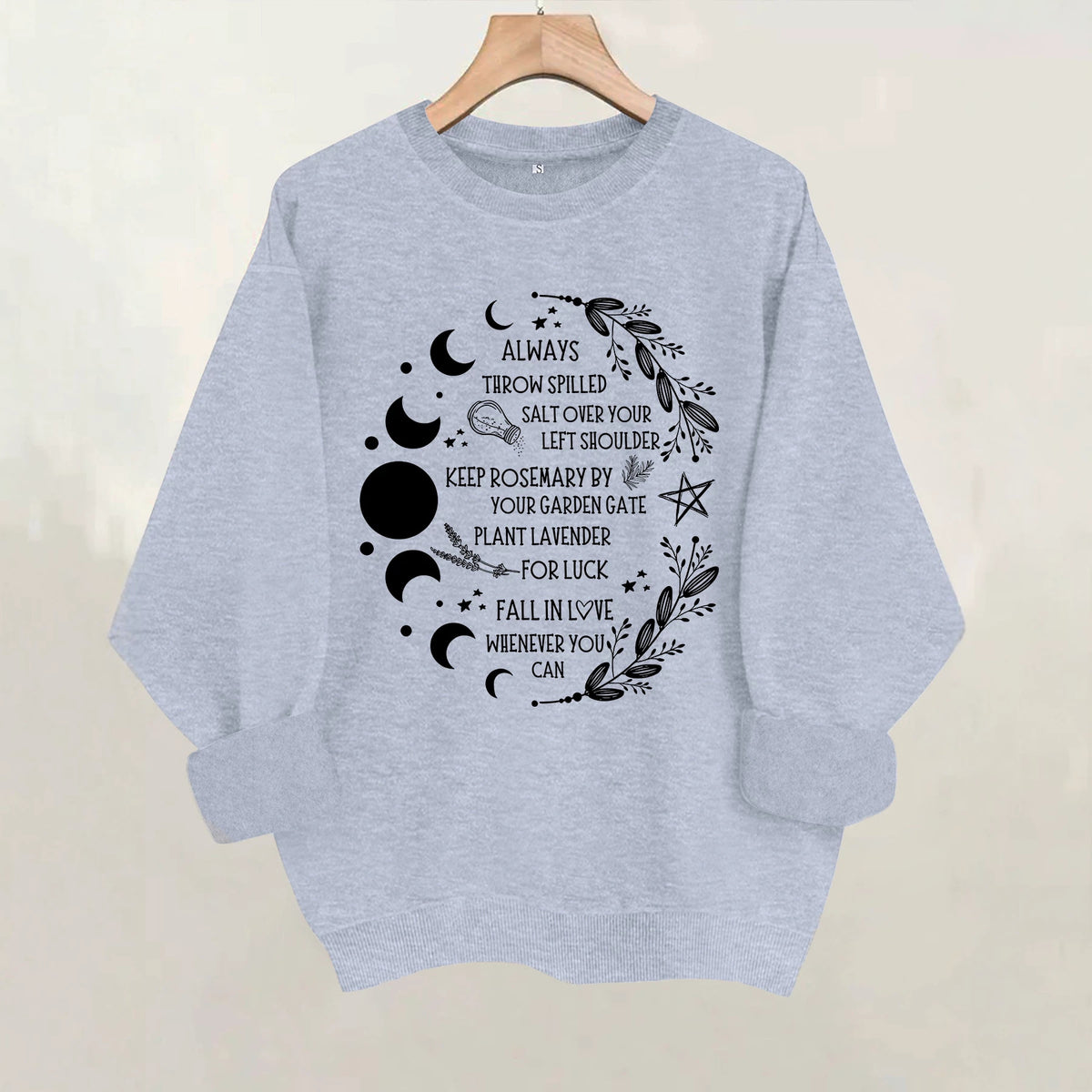 Round neck fleece hoodie