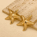 Pendientes con forma de estrella de mar elegante