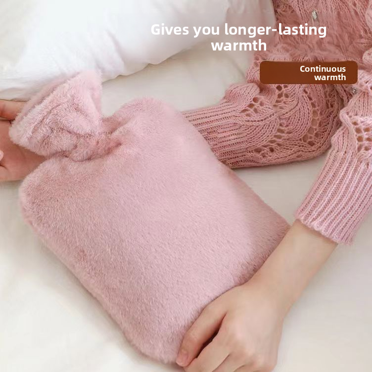 Hot Water Bottle - Extra Thick - Long-lasting Heat for Winter Nights - Ideal for Relieving Menstrual and Back Pain