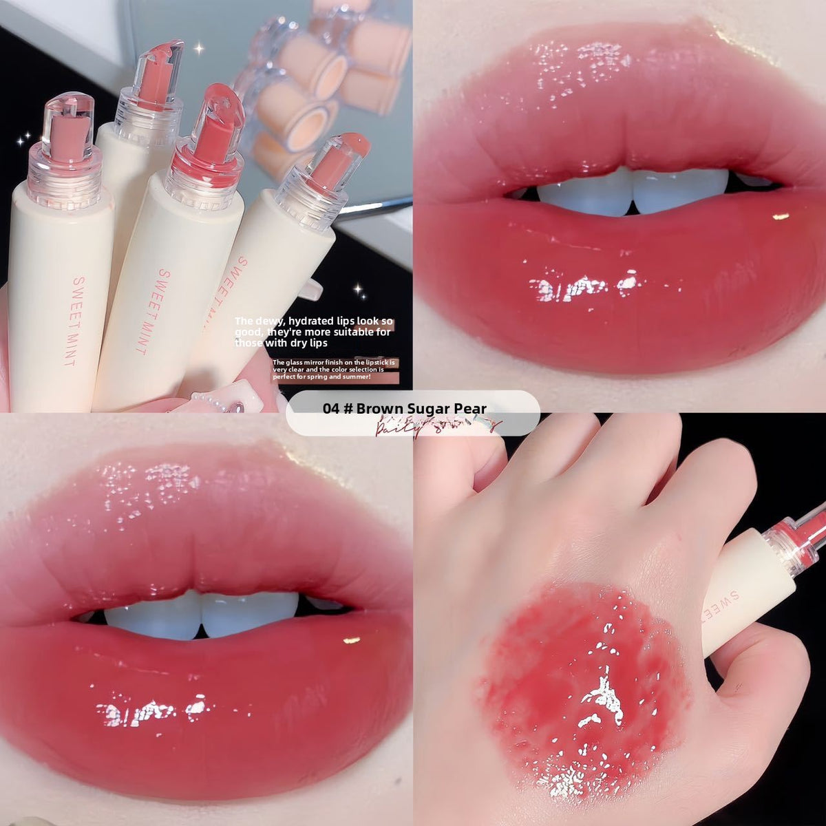 Brillo labial hidratante con acabado efecto espejo