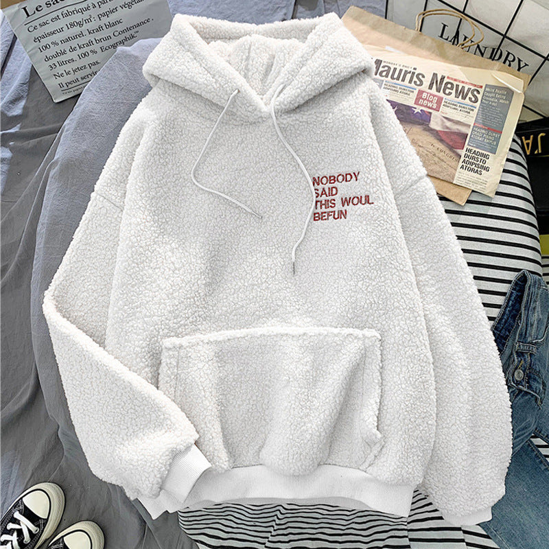 Sudadera con capucha de pelo sintético