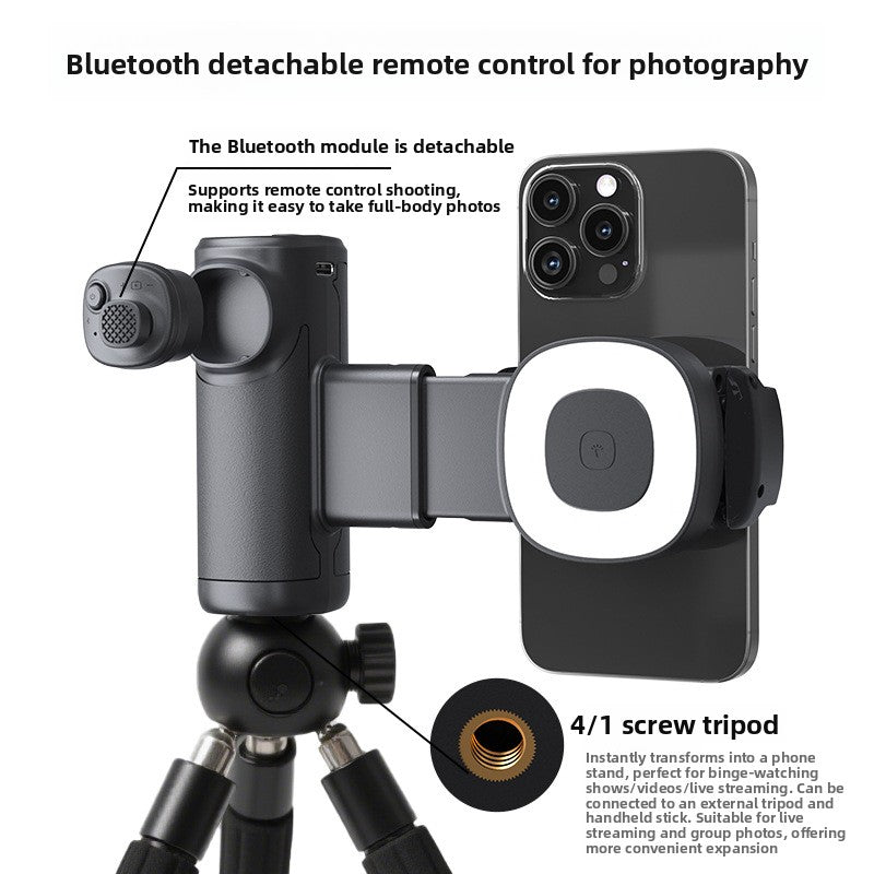 Soporte de teléfono Bluetooth con luz de relleno y control de enfoque