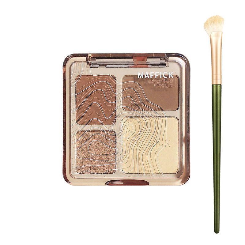 Paleta de 4 Colores de Sombra de Ojos | Acabados Mate y Brillante | Maquillaje Profesional al Alcance de Todos