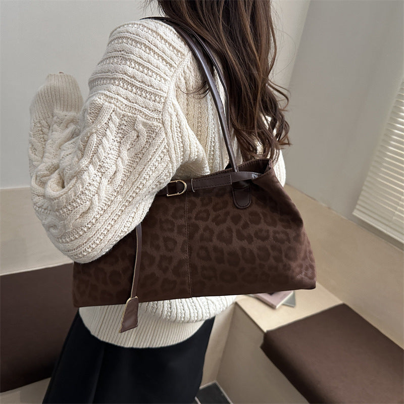 Bolso de hombro retro casual para mujer, de gran capacidad