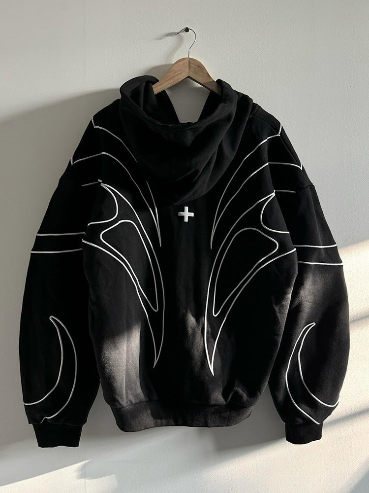 Sudadera tipo cardigan holgada y elegante