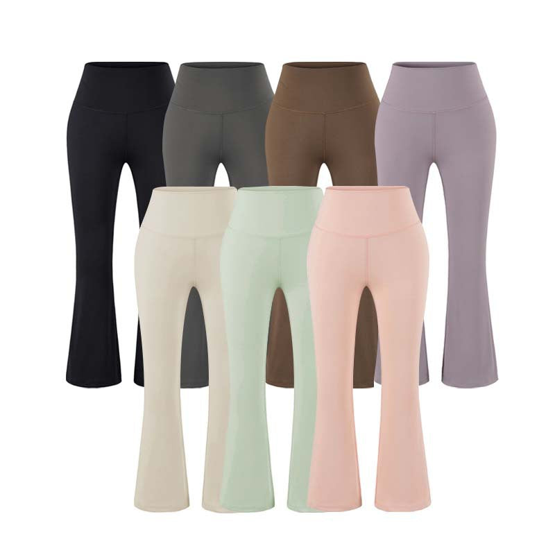 Women's Yoga Pants Slim Fit Bootcut High Waist Hip Lifting Cropped Sports Pants