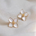 Pendientes Florales Vintage para Mujer | Diseño 3D Trébol y Rosa | Plata 925