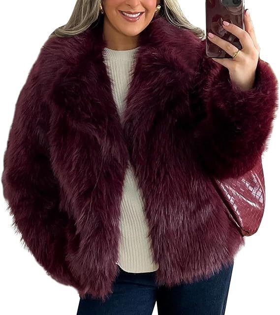 Chaqueta de invierno de piel sintética para mujer