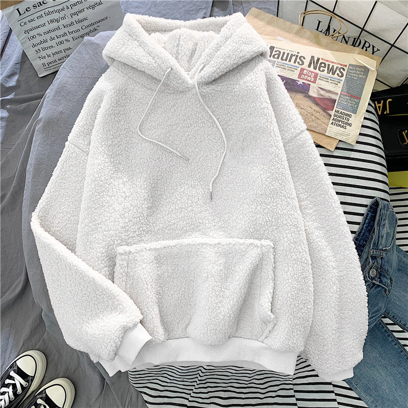 Sudadera con capucha de pelo sintético