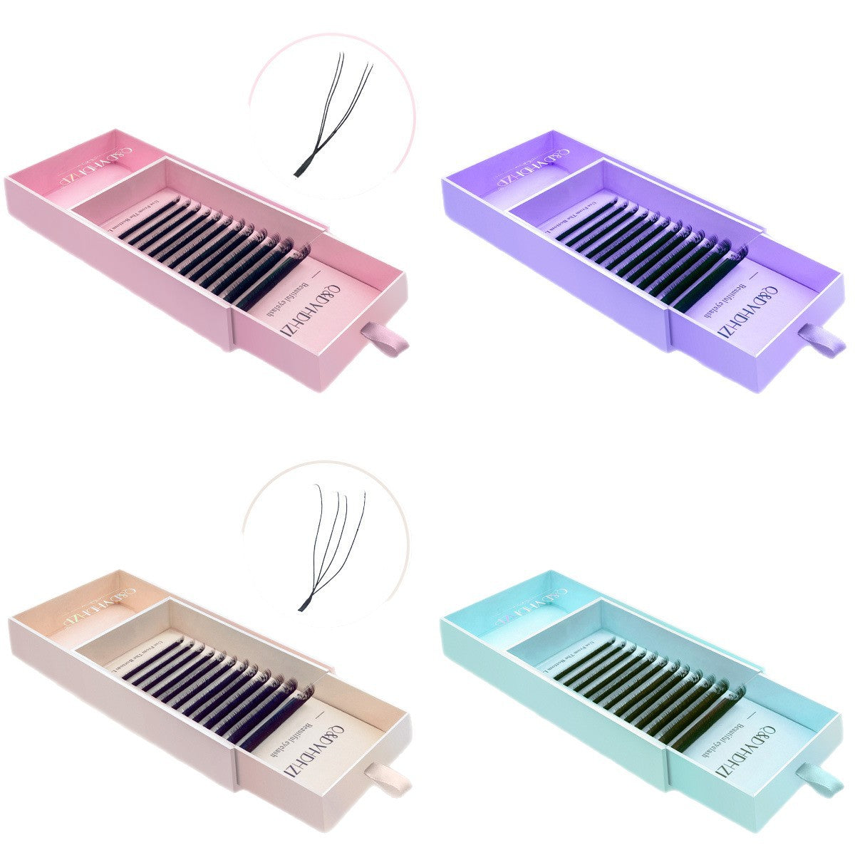 extensiones de pesta�as por puntos.