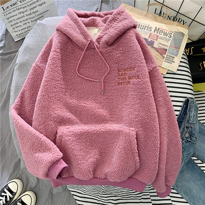 Sudadera con capucha de pelo sintético