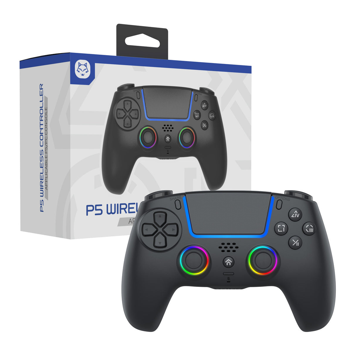 Mando inalámbrico Bluetooth para PS5 con iluminación RGB