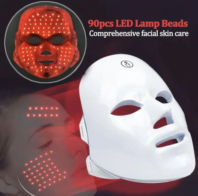 Mascarilla facial LED inalámbrica de fototerapia