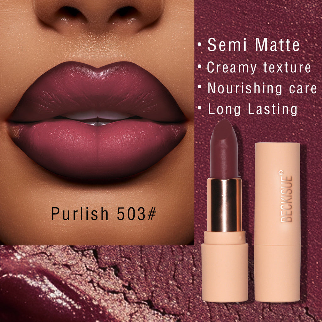 Labial Nude Semimate | Color Natural de Larga Duración | Labios Perfectos Todo el Día