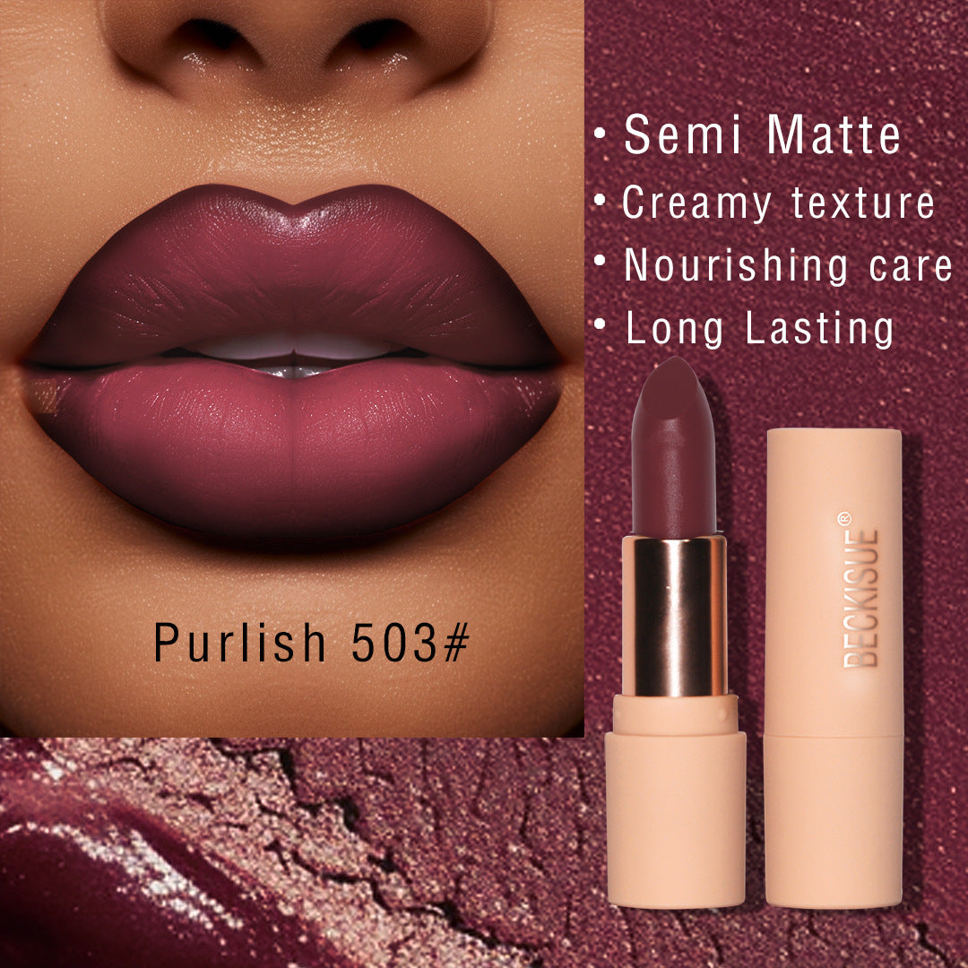 Labial Nude Semimate | Color Natural de Larga Duración | Labios Perfectos Todo el Día
