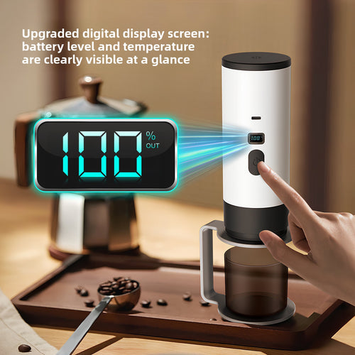 Cafetera Portátil Recargable | 90 ml | Pantalla LCD