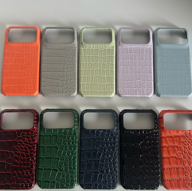 Funda para iPhone con Textura de Cocodrilo