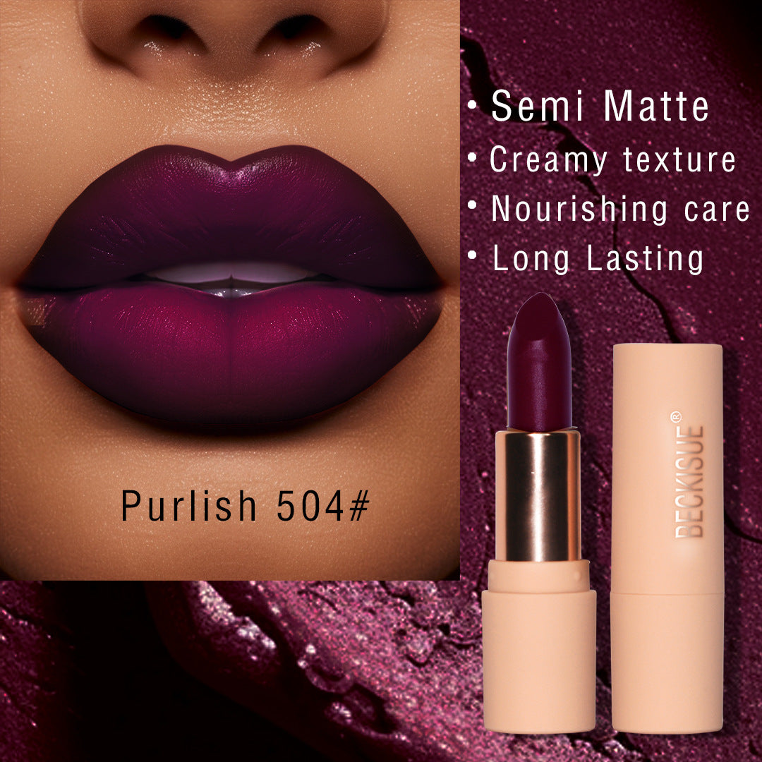 Labial Nude Semimate | Color Natural de Larga Duración | Labios Perfectos Todo el Día